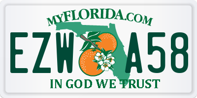 FL license plate EZWA58