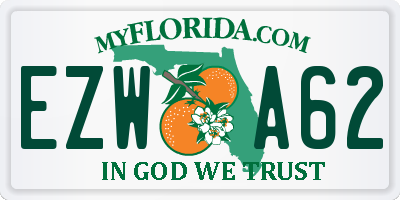 FL license plate EZWA62