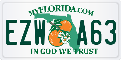 FL license plate EZWA63