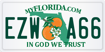 FL license plate EZWA66