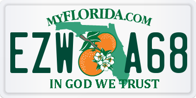 FL license plate EZWA68