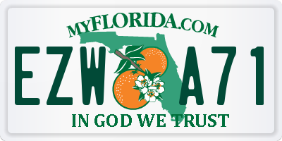 FL license plate EZWA71