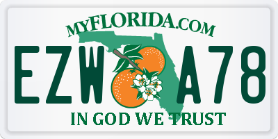 FL license plate EZWA78