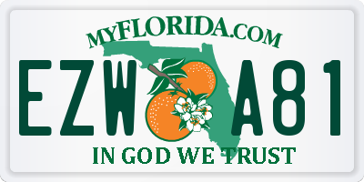 FL license plate EZWA81