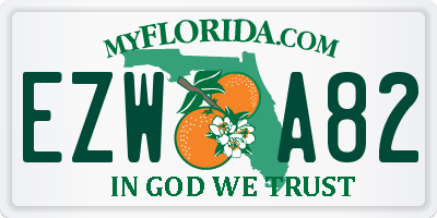 FL license plate EZWA82