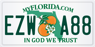 FL license plate EZWA88