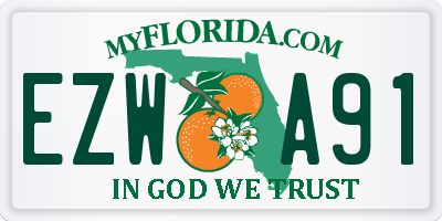 FL license plate EZWA91