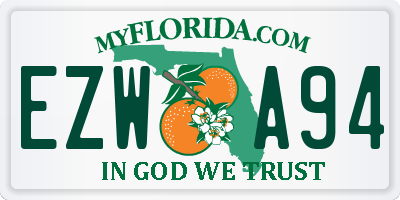 FL license plate EZWA94