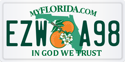 FL license plate EZWA98