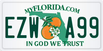 FL license plate EZWA99