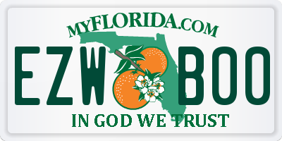 FL license plate EZWB00