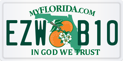 FL license plate EZWB10