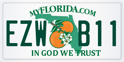 FL license plate EZWB11