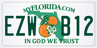 FL license plate EZWB12