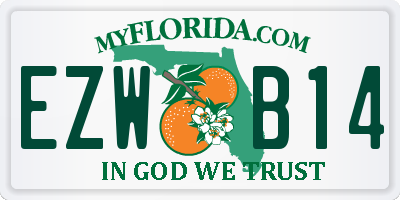 FL license plate EZWB14