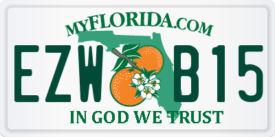 FL license plate EZWB15