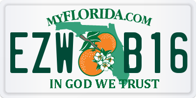 FL license plate EZWB16