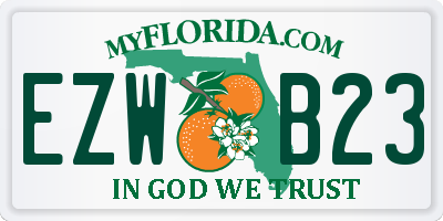 FL license plate EZWB23