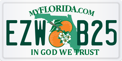 FL license plate EZWB25