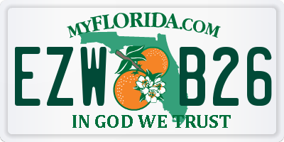 FL license plate EZWB26