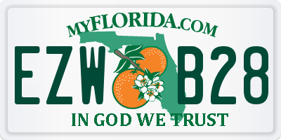 FL license plate EZWB28