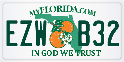 FL license plate EZWB32