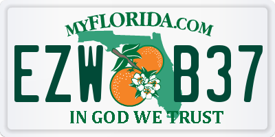 FL license plate EZWB37