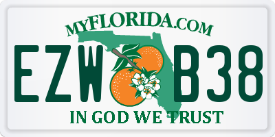 FL license plate EZWB38