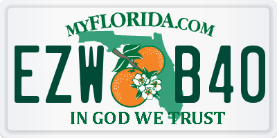 FL license plate EZWB40