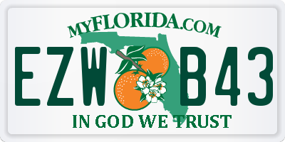 FL license plate EZWB43