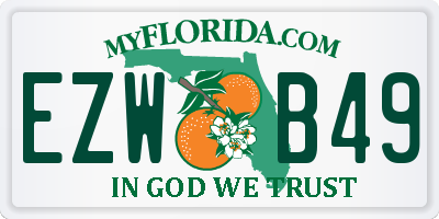 FL license plate EZWB49