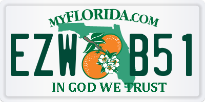 FL license plate EZWB51