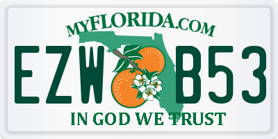 FL license plate EZWB53