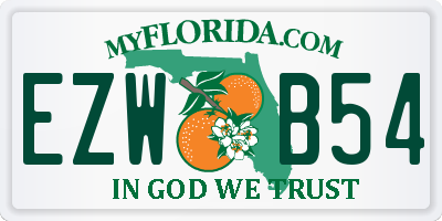 FL license plate EZWB54