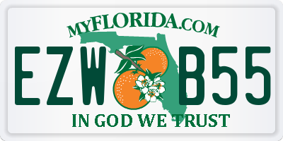 FL license plate EZWB55