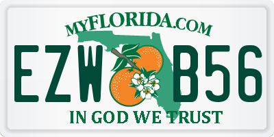 FL license plate EZWB56