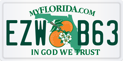 FL license plate EZWB63