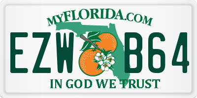 FL license plate EZWB64