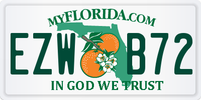 FL license plate EZWB72