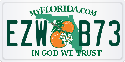 FL license plate EZWB73