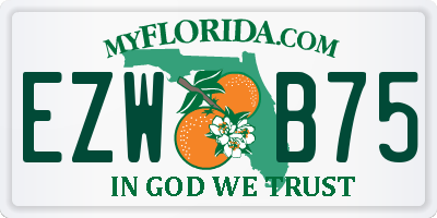 FL license plate EZWB75