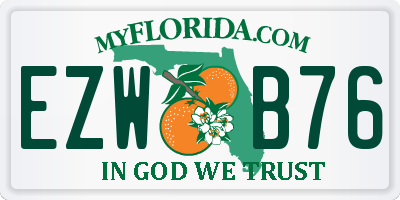 FL license plate EZWB76