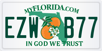 FL license plate EZWB77