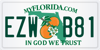 FL license plate EZWB81