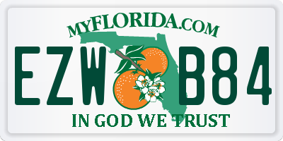 FL license plate EZWB84