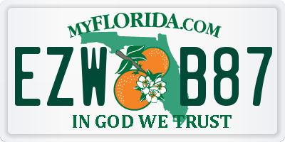 FL license plate EZWB87