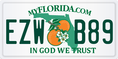 FL license plate EZWB89