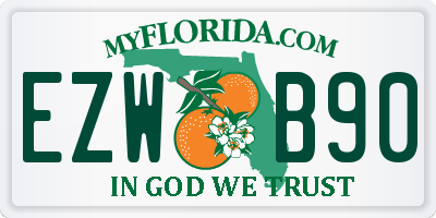 FL license plate EZWB90