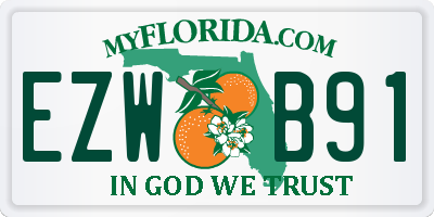 FL license plate EZWB91