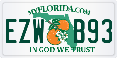 FL license plate EZWB93